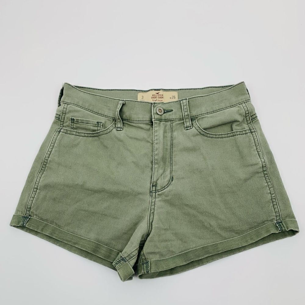 Hollister | Women's Green khaki high rise Shorts | size 26